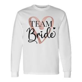 Team Braut Junggesellenabschied Dezent Herz Jga Bride To Be Langarmshirts - Seseable