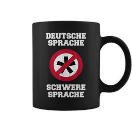 Deutsche Sprache, Schwere Sprache Tassen für Herren, Lustiges Sprachlerner Motiv - Seseable