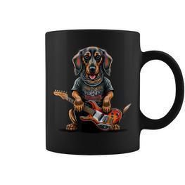 Dachshund Cute Rock And Roll Rocker Punk Tassen - Seseable