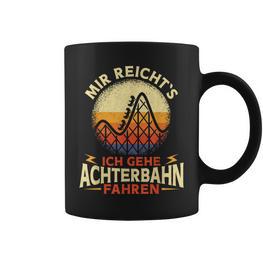 Ich Gehe Achterbahn Fahren Rollercoaster Amusement Park Black Tassen - Seseable