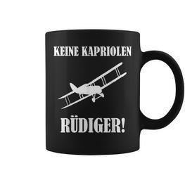 Keine Kapriolen Rüdiger Tassen, Lustiges Flugzeug Motiv, Meme - Seseable