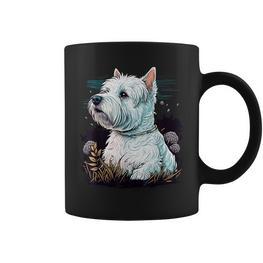 West Highland Terrier Dog On Westie Lover Tassen - Seseable