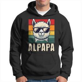 Alpapaatertag Bester Papa Alpaka-Liebhaber Sonnenbrille Kapuzenpullover - Seseable