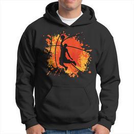 Basketball Sport Basketball Player Silhouette Basketball Hoodie - Seseable