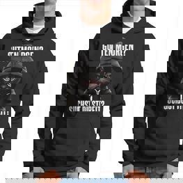 Cat Saying I Guten Morgen Suchst Du Streit Black Hoodie - Seseable
