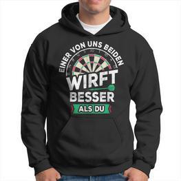 Einer Von Us Beiden Wrft Besser Als Du Darts Sl Darts Hoodie - Seseable