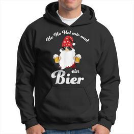 Christmas Ho Ho Hol Mir Mal Ein Bier Fun Hoodie - Seseable