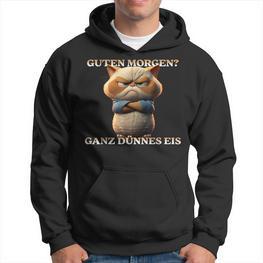 Guten Morgen Ganz Thin Ice Guten Morgen Ganz Thin Ice Black Hoodie - Seseable