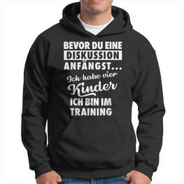 Ich Habe Vier Kinder Fater Und Kinder Hoodie - Seseable