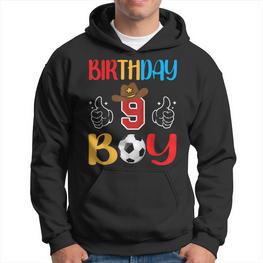 Jugendlicher 9-Jähriger Junge Zum 9 Geburtstag Fußball-Geschenke Für Jungen Hoodie - Seseable