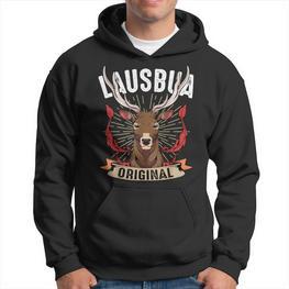 Lausbua Deer Lederhosen Costume Oktoberfest Bavaria Costume S Hoodie - Seseable