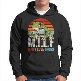 Man I Love Frogs Red Eye Leaf Frog Hoodie - Seseable