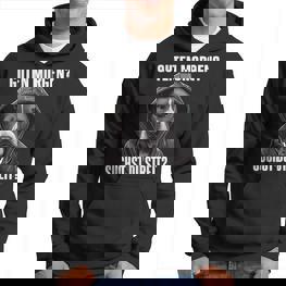 Pitbull Slogan I Guten Morgen I Suchst Du Streit Black Hoodie - Seseable