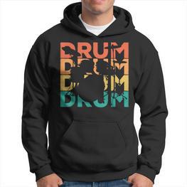 Retro Vintage Drums For Drummers & Drummers Hoodie - Seseable