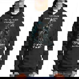 So Viele Idioten Und Nur Eine Sense Sarcasmus Reaper Black Hoodie - Seseable