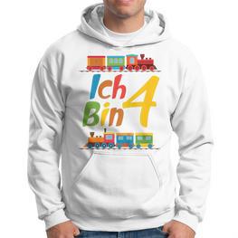 Children's Junge Geburtstag 4 Jahre Zug Railway Four Birthday Hoodie - Seseable