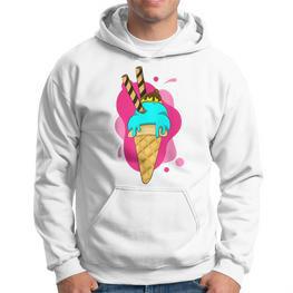 Summer Dessert Ice Cream Cone Waffle Ice Cream S Hoodie - Seseable