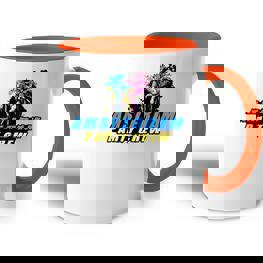 Amsterdam Party Crew Motto Zitat Tasse Zweifarbig - Seseable