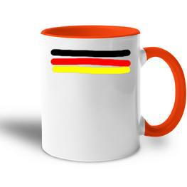 Deutschland Flagge Fahne Symbol Fussball Sport Urlaub Tasse Zweifarbig - Seseable