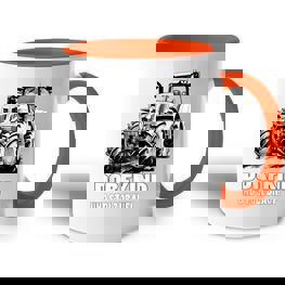 Dorfkind Traktor Landwirt & Bauern Trecker Geschenk Tasse Zweifarbig - Seseable