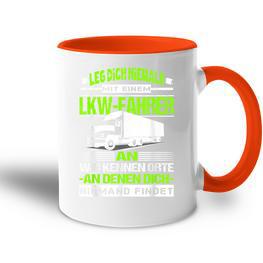 Leg Dich Niemal Mit A Lorry Driver An Fernfahrer Trucker Tasse Zweifarbig - Seseable