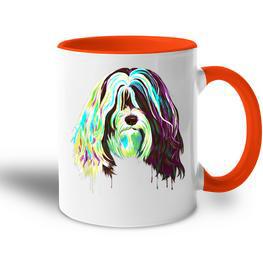 Splash Tibet Terrier Hund Tasse Zweifarbig - Seseable