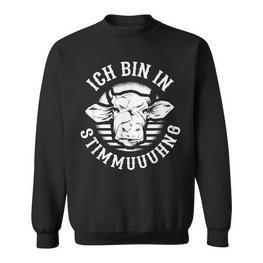 'Bin In Stimmuuhng' Cows Cattle Farmer Milk Farm Farmer' Sweatshirt - Seseable