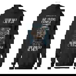 Bla T Guten Morgen Very Thin Ice Sweatshirt - Seseable