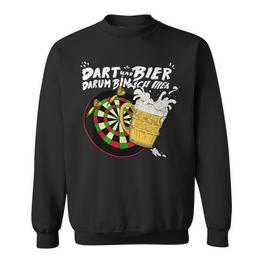 With Dart And Bier Dum Bin Ich Hier Dart Sweatshirt - Seseable