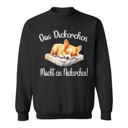 Das Dickerchen Macht Ein Nap Corgi Pyjamas Dog Sweatshirt - Seseable