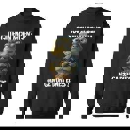 With Saying Guten Morgen Ganz Thin Eis Sweatshirt - Seseable