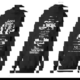 Grandpa Camping Slogan Cool Opas Ziehen Wohnwagen Sweatshirt - Seseable