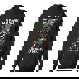 Guten Morgen Ganz Thin Ice Cream Black Sweatshirt - Seseable