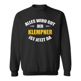 Herren Alles Wird Gut Der Plumber Ist Jetzt Da Black Sweatshirt - Seseable