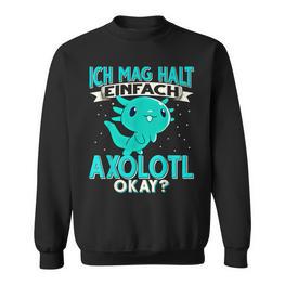 Ich Mag Halt Einfach Axolotl Sweatshirt - Seseable