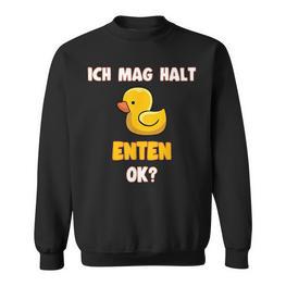 Ich Mag Halt Enten Badeente Ente Sweatshirt - Seseable