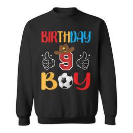 Jugendlicher 9-Jähriger Junge Zum 9 Geburtstag Fußball-Geschenke Für Jungen Sweatshirt - Seseable