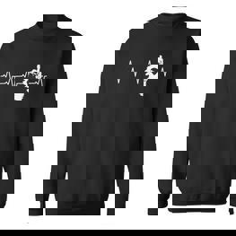 Korsika Corsica Flagge Fahne Heart Ecg Heartbeat Sweatshirt - Seseable