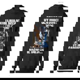 Lama Kaffee Morgenschen Guten Morgen Ganz Thinnes Ice Cream Sweatshirt - Seseable