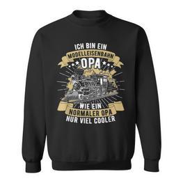 Men's Model Railway Grandpa Train Driver Railway Pensioner Sweatshirt - Seseable