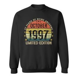 Oktober 1997 27 Geburtstag Mann Frau 27 Jahre Geschenk Sweatshirt - Seseable