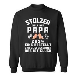 Papa Von Zwillingen 2024 Saying Proud Twin Papa 2024 Sweatshirt - Seseable