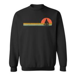 Sailing Boat Retrointage Sailing Catamaran Skipper Sailer Sweatshirt - Seseable