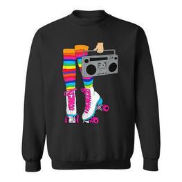 Skaten 80Er Roller Disco Rollschuhe Mädchen Sweatshirt - Seseable