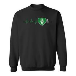 Steiermark Coat Of Arms Steirisch Heartbeat Heart Steirer Sweatshirt - Seseable