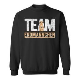 Team Erdmännchen Lustiges Meerkat Fan Sweatshirt Schwarz - Seseable