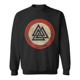 Viking Knot Valknut Wotan Norse Mythology Sweatshirt - Seseable