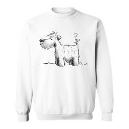 Dog Motif For Schnauzer Or Terrier Lovers Sweatshirt - Seseable