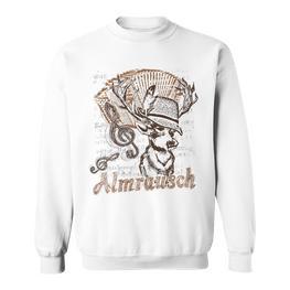 Trachten Almrausch Hirsch Steirische Sweatshirt - Seseable