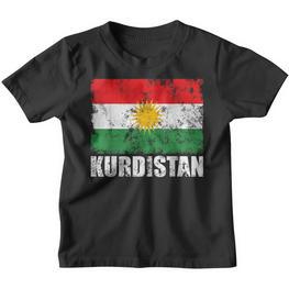 Kurdistan Flag Rojava Kurdish Kurds Kinder Tshirt - Seseable